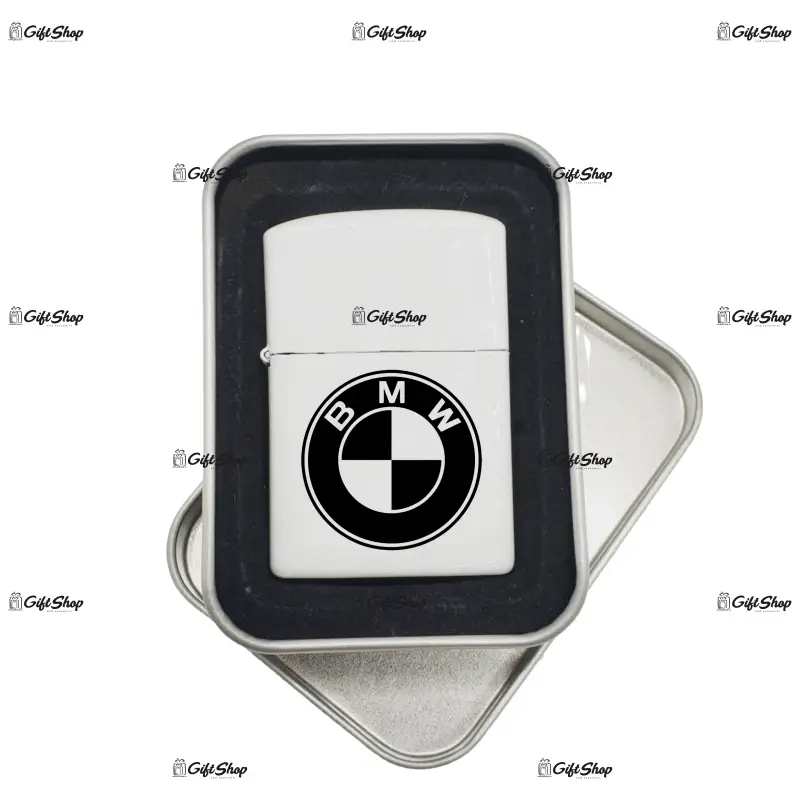 Bmw, bricheta metalica gravata laser cu mesaj, model 2